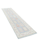 Serenity 2'7'' X 10'1'' Hand-Knotted Wool Rug 2'7'' x 10'1'' (78 X 303) / Blue / Ivory