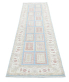 Serenity 2'7'' X 10'1'' Hand-Knotted Wool Rug 2'7'' x 10'1'' (78 X 303) / Blue / Ivory