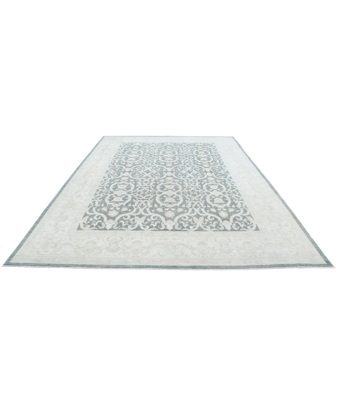 Serenity 8'9'' X 12'6'' Hand-Knotted Wool Rug 8'9'' x 12'6'' (263 X 375) / Grey / Ivory