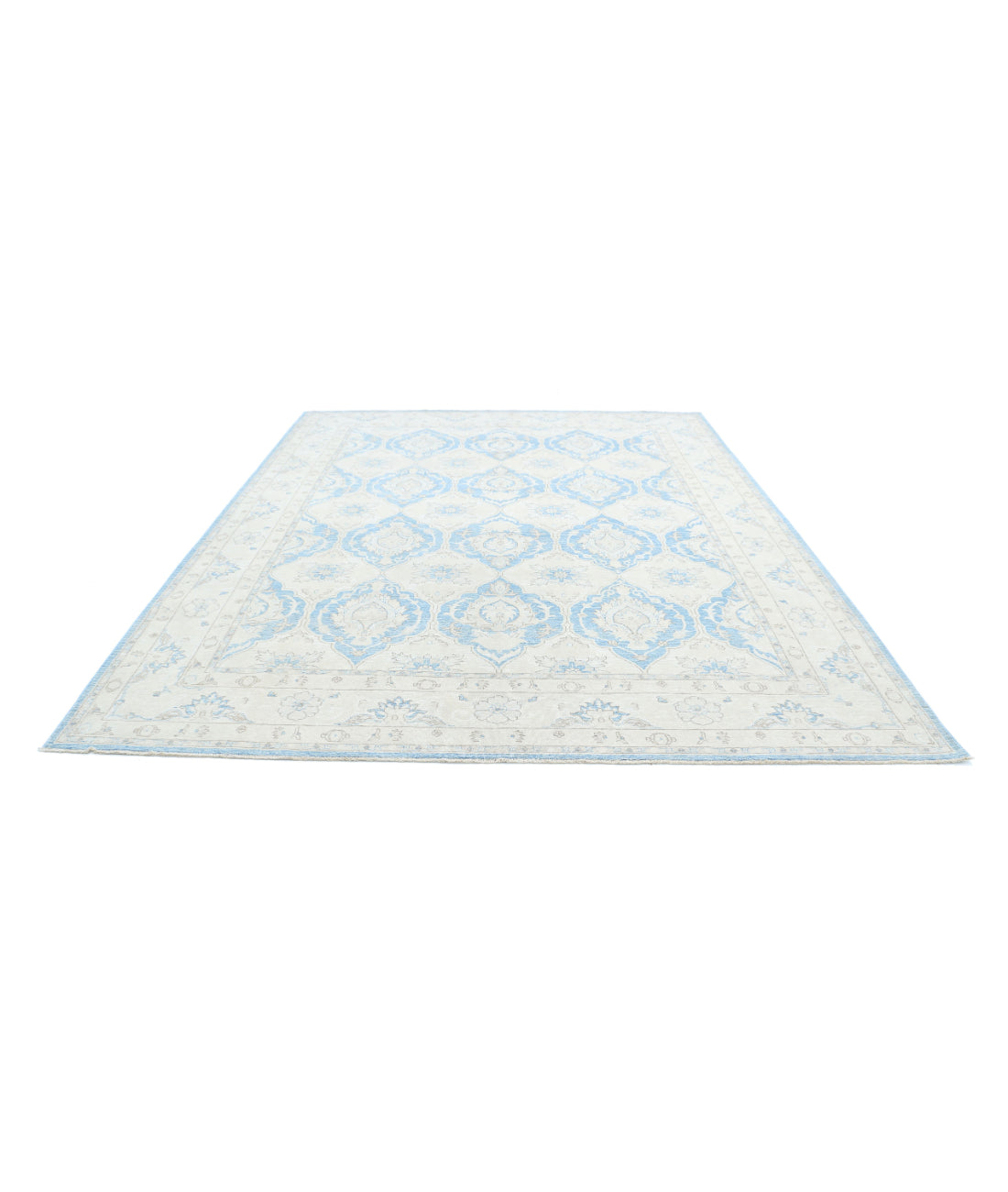 Serenity 9'2'' X 11'4'' Hand-Knotted Wool Rug 9'2'' x 11'4'' (275 X 340) / Blue / Ivory