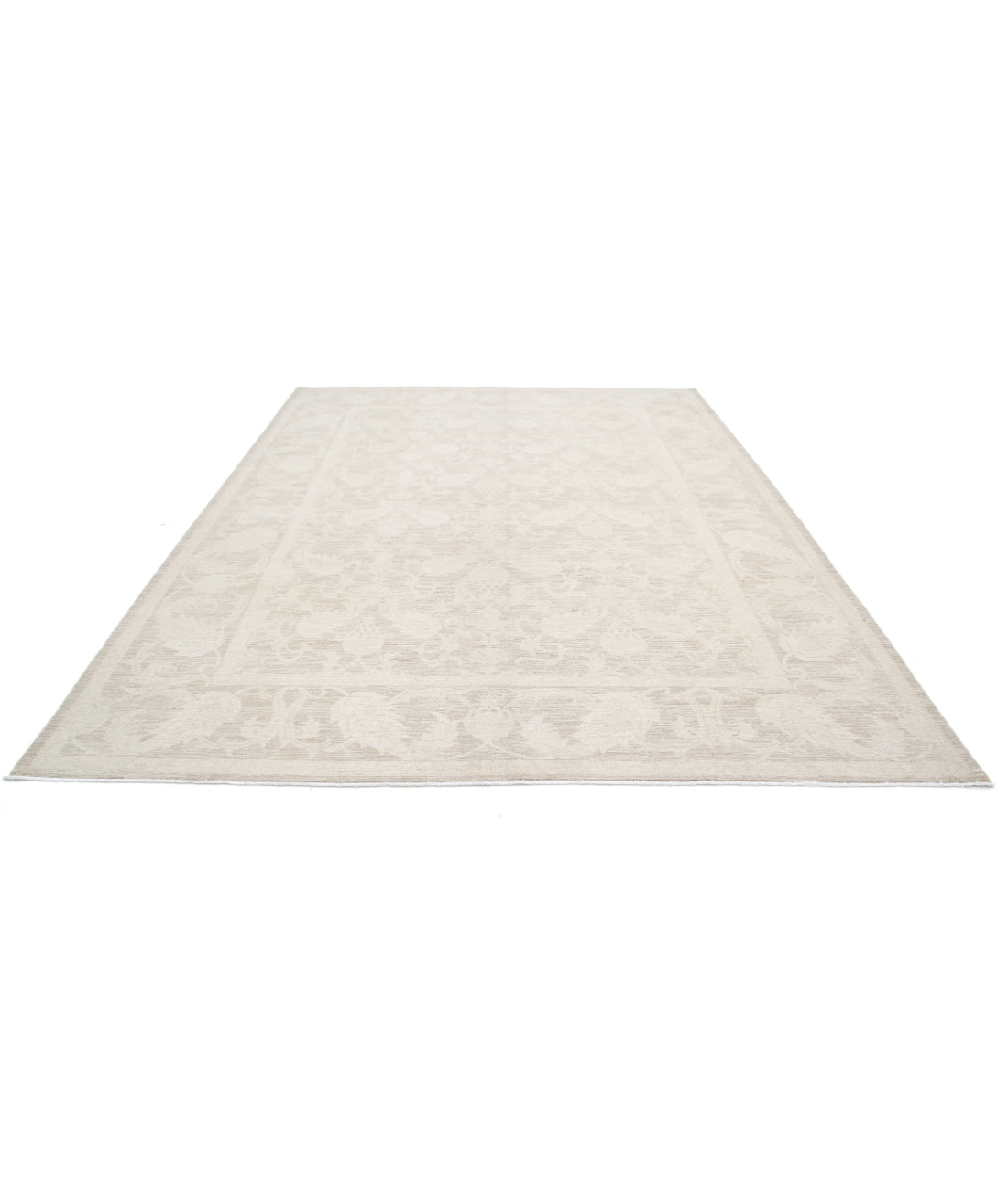 Serenity 9'0'' X 11'8'' Hand-Knotted Wool Rug 9'0'' x 11'8'' (270 X 350) / Taupe / Ivory