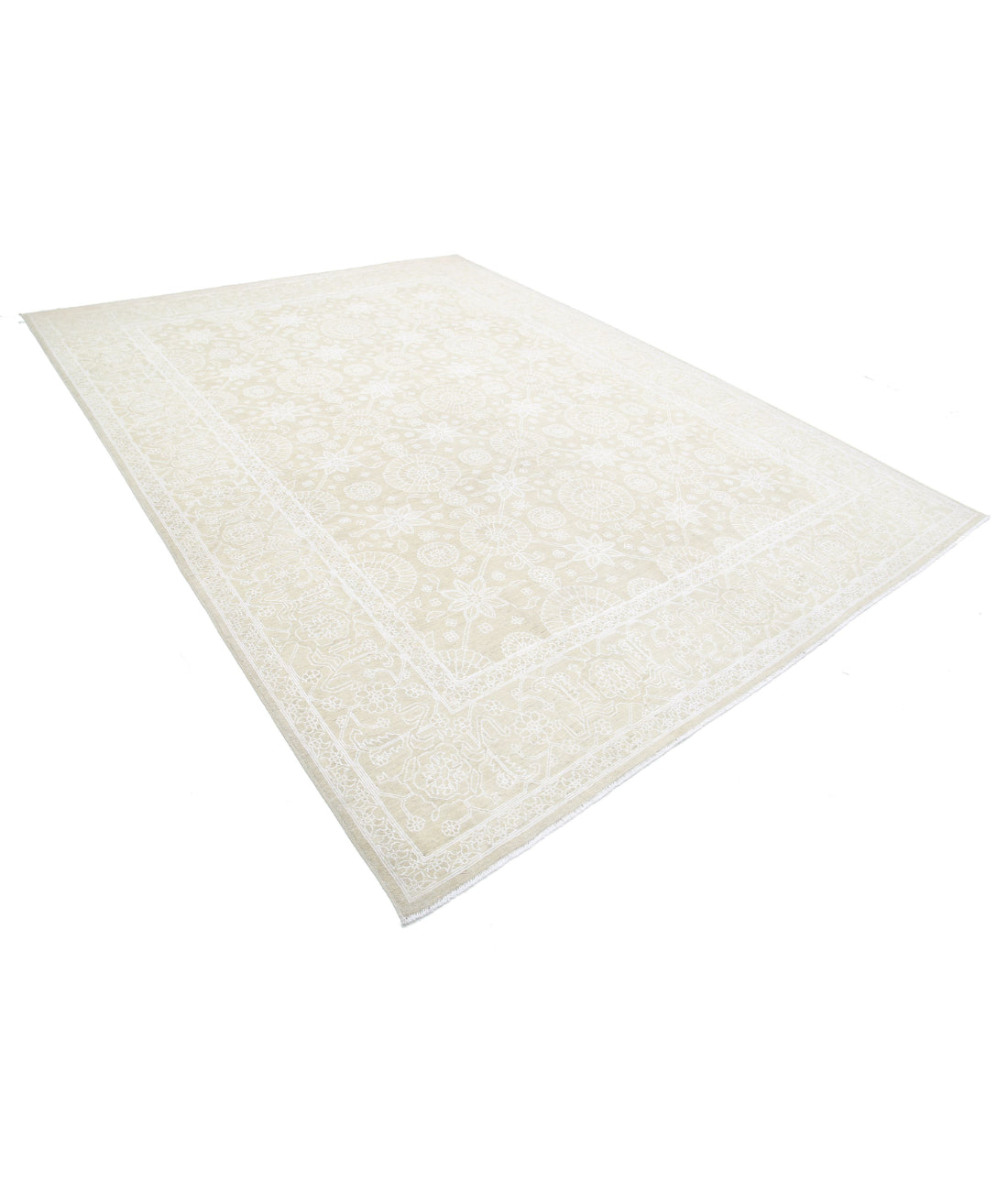 Serenity 8'11'' X 12'0'' Hand-Knotted Wool Rug 8'11'' x 12'0'' (268 X 360) / Gold / Ivory