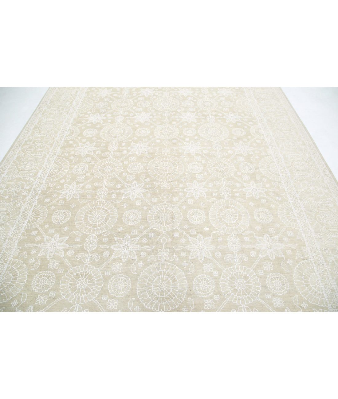 Serenity 8'11'' X 12'0'' Hand-Knotted Wool Rug 8'11'' x 12'0'' (268 X 360) / Gold / Ivory