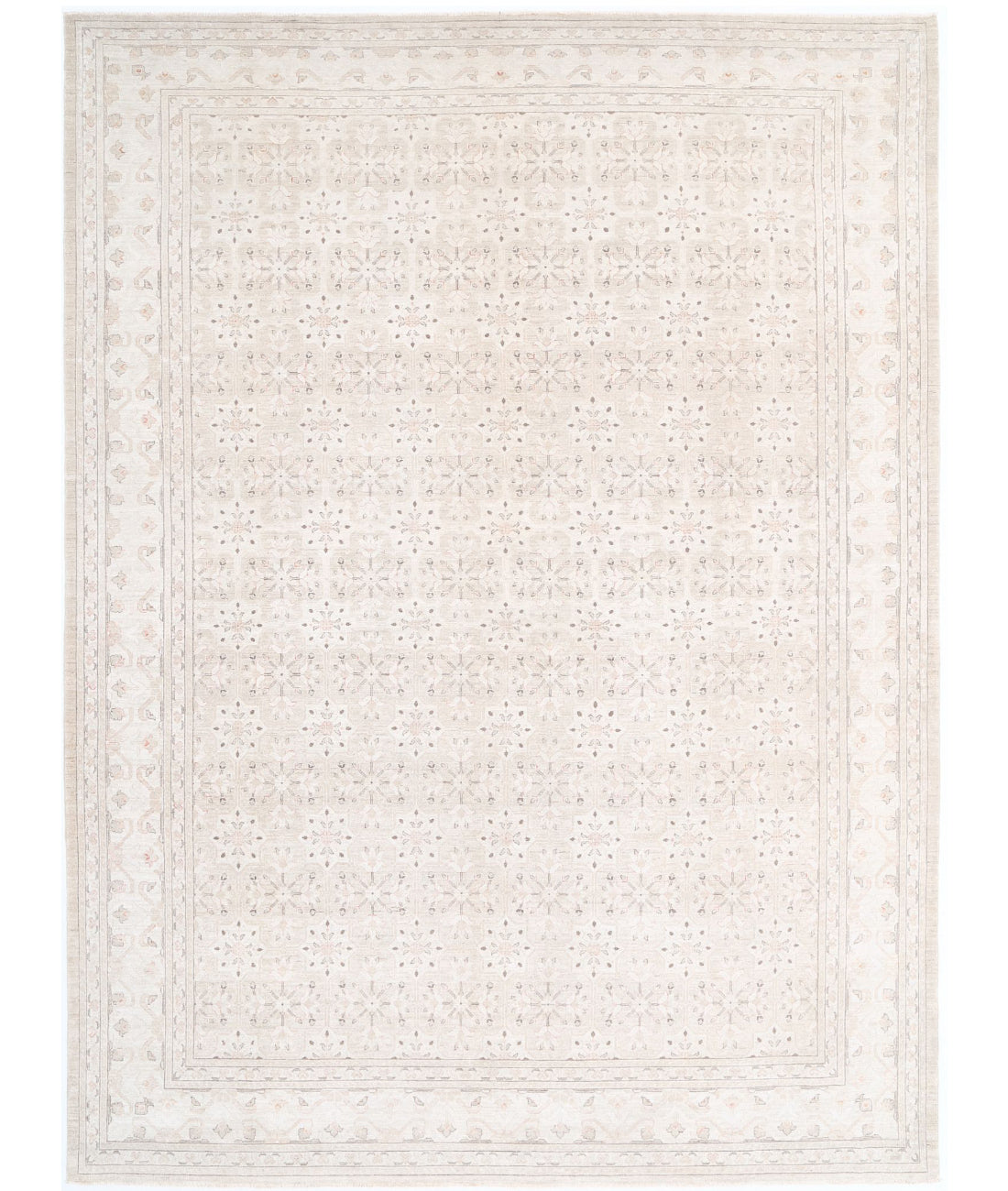 Serenity 10'3'' X 13'8'' Hand-Knotted Wool Rug 10'3'' x 13'8'' (308 X 410) / Ivory / Taupe