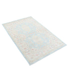 Serenity 3'2'' X 4'9'' Hand-Knotted Wool Rug 3'2'' x 4'9'' (95 X 143) / Blue / Ivory