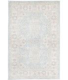 Serenity 3'2'' X 4'9'' Hand-Knotted Wool Rug 3'2'' x 4'9'' (95 X 143) / Blue / Ivory