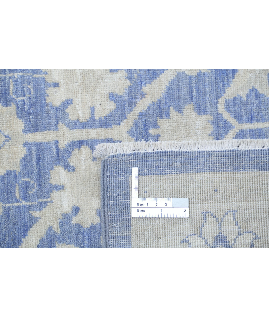 Serenity 4'0'' X 11'1'' Hand-Knotted Wool Rug 4'0'' x 11'1'' (120 X 333) / Blue / Ivory