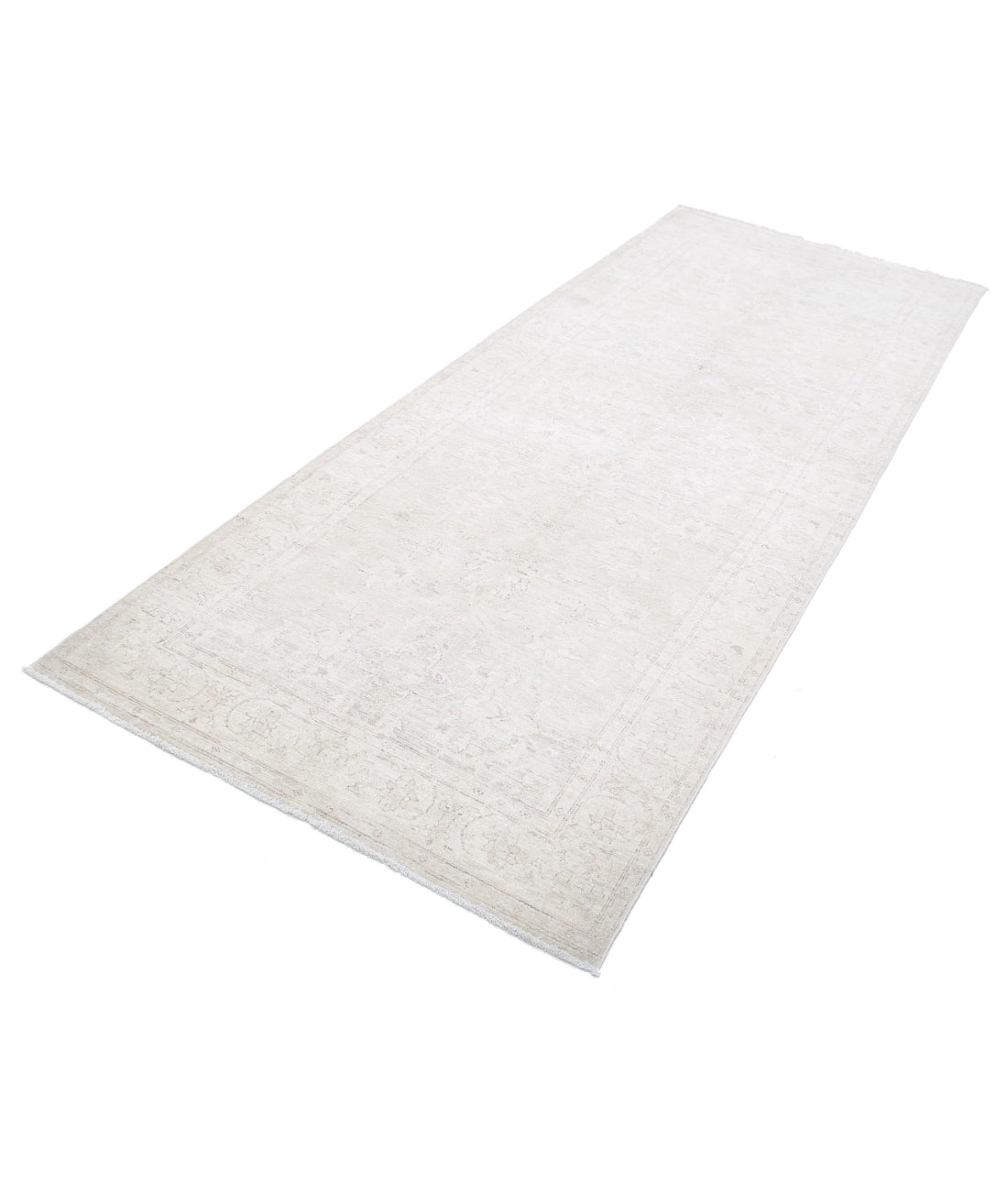 Serenity 3'9'' X 9'7'' Hand-Knotted Wool Rug 3'9'' x 9'7'' (113 X 288) / Ivory / Taupe