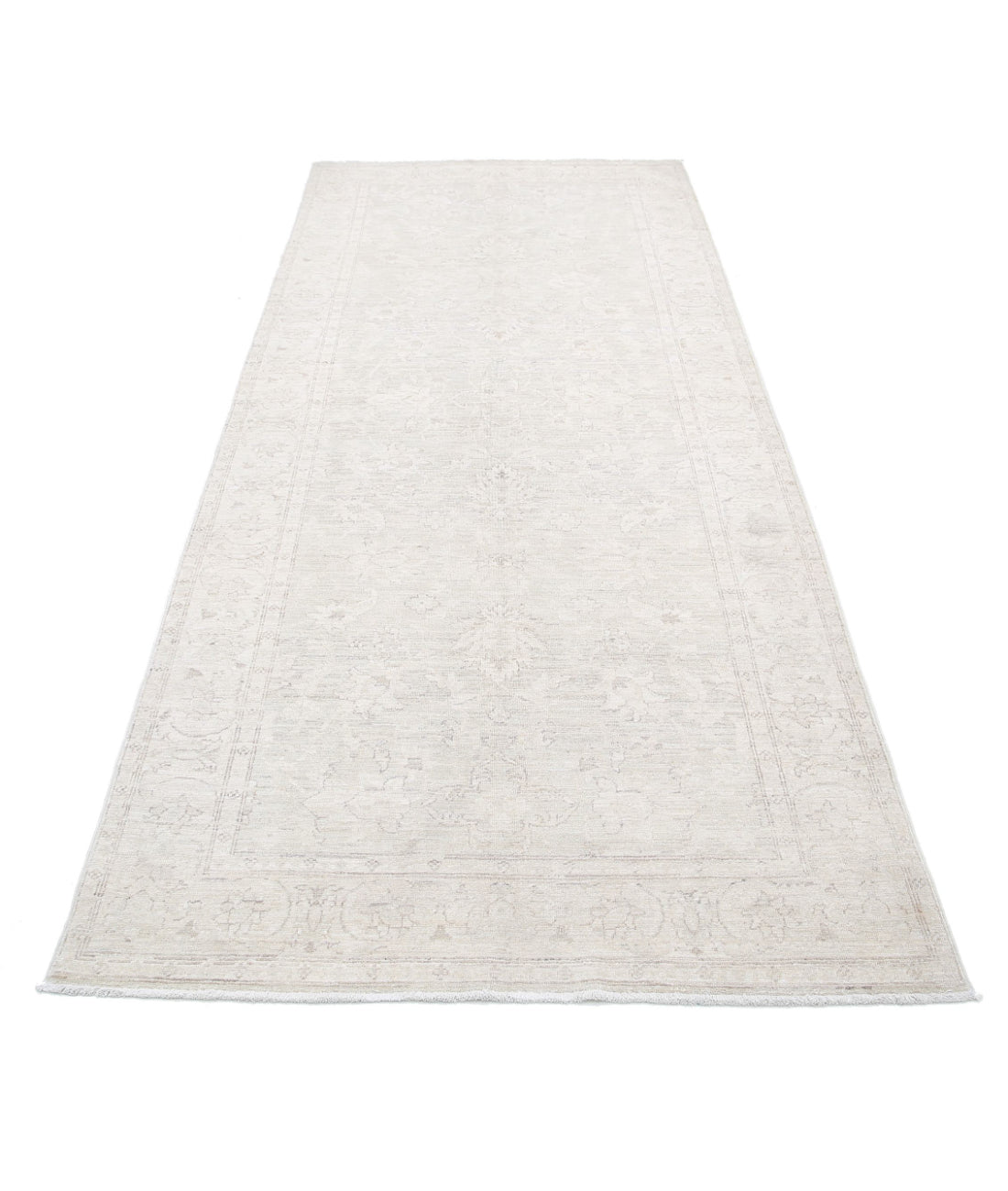 Serenity 3'9'' X 9'7'' Hand-Knotted Wool Rug 3'9'' x 9'7'' (113 X 288) / Ivory / Taupe