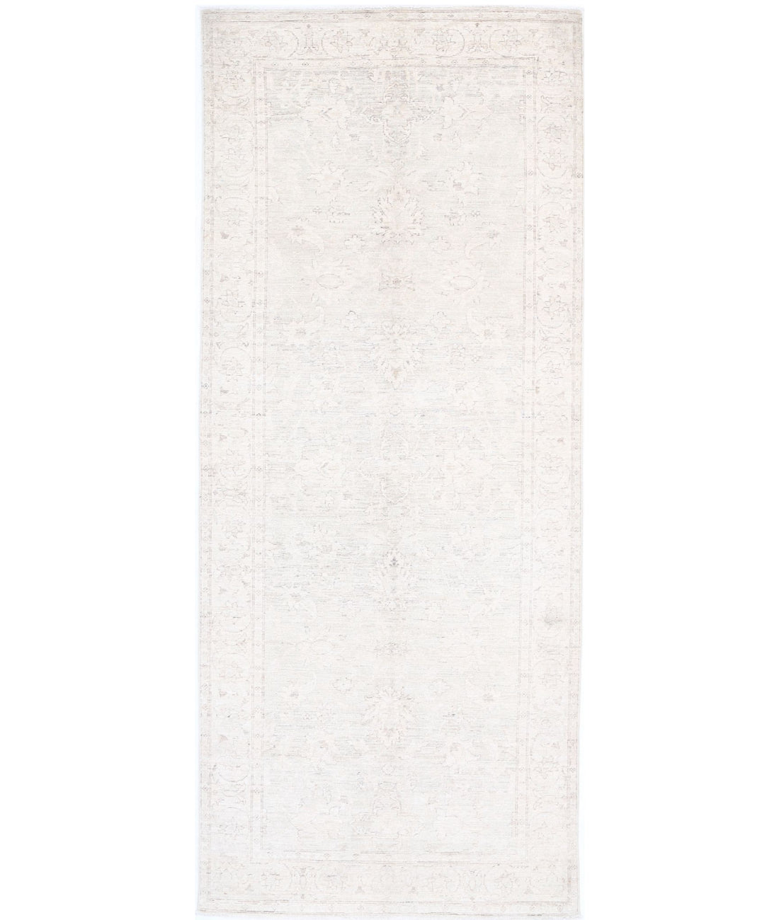 Serenity 3'9'' X 9'7'' Hand-Knotted Wool Rug 3'9'' x 9'7'' (113 X 288) / Ivory / Taupe