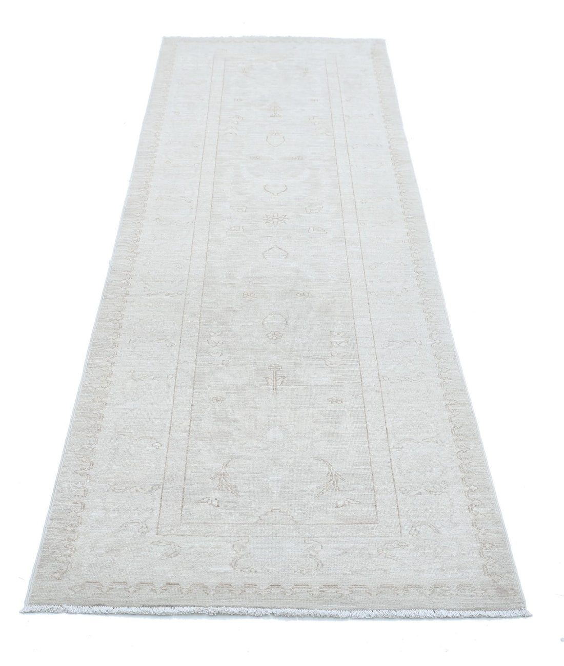 Serenity 2'6'' X 8'10'' Hand-Knotted Wool Rug 2'6'' x 8'10'' (75 X 265) / Ivory / Taupe