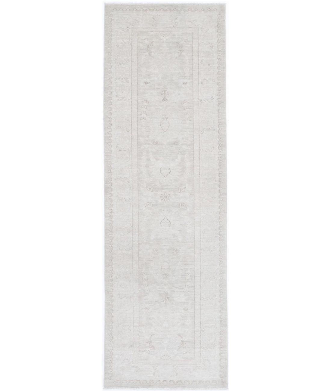 Serenity 2'6'' X 8'10'' Hand-Knotted Wool Rug 2'6'' x 8'10'' (75 X 265) / Ivory / Taupe