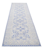 Serenity 2'11'' X 10'2'' Hand-Knotted Wool Rug 2'11'' x 10'2'' (88 X 305) / Blue / Ivory