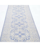 Serenity 2'11'' X 10'2'' Hand-Knotted Wool Rug 2'11'' x 10'2'' (88 X 305) / Blue / Ivory