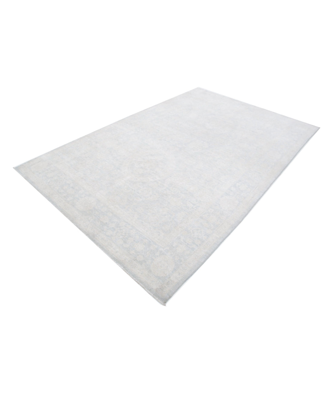 Serenity 5'11'' X 8'11'' Hand-Knotted Wool Rug 5'11'' x 8'11'' (178 X 268) / Ivory / Blue