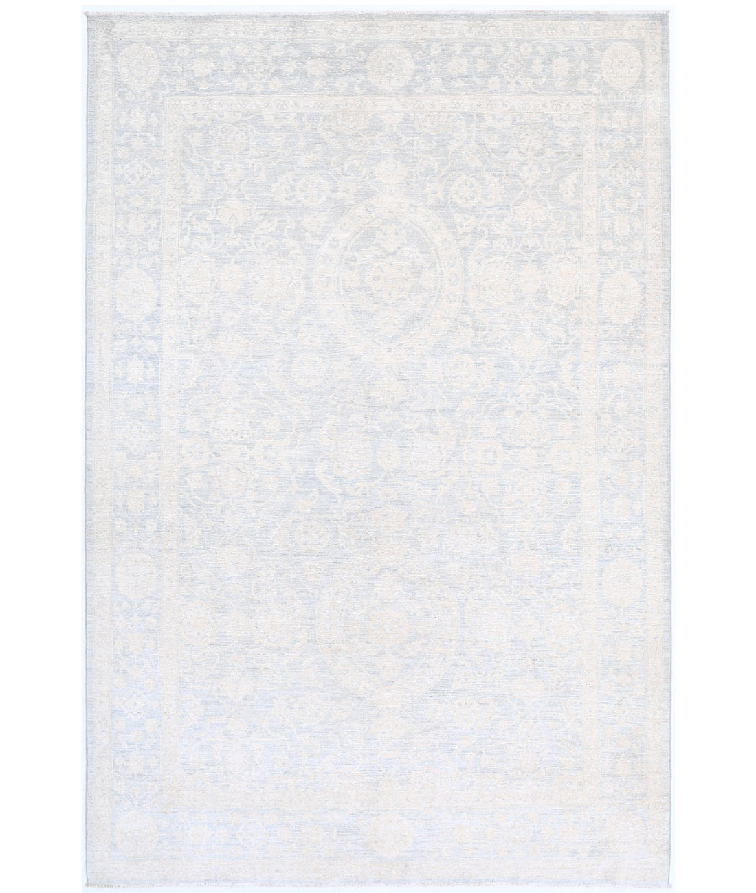 Serenity 5'11'' X 8'11'' Hand-Knotted Wool Rug 5'11'' x 8'11'' (178 X 268) / Ivory / Blue