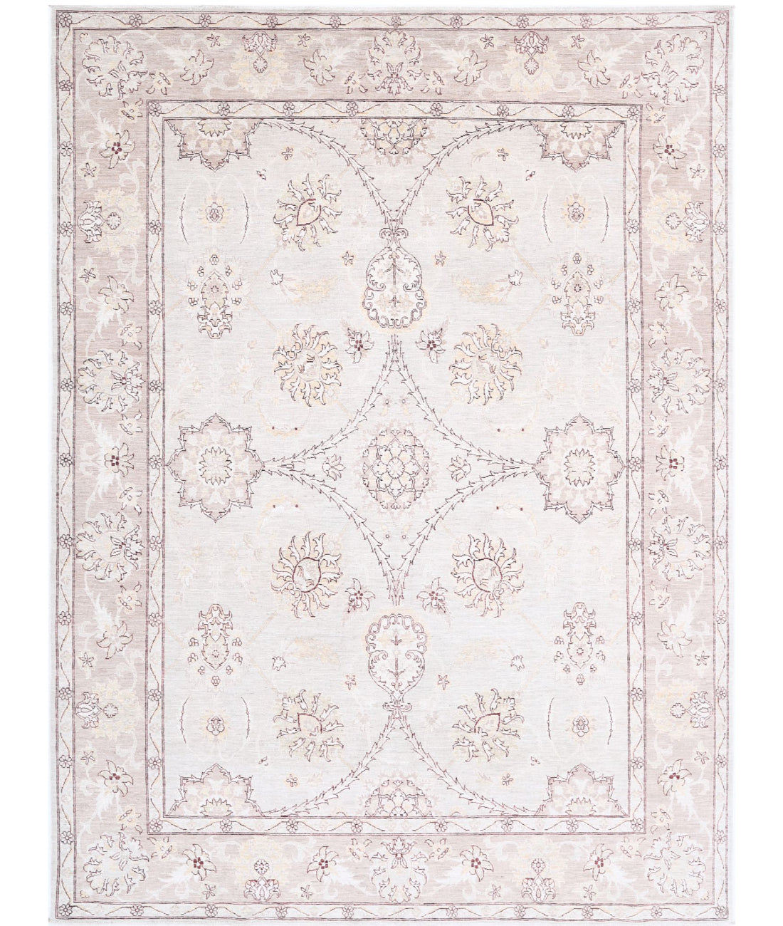 Serenity 8'3'' X 10'10'' Hand-Knotted Wool Rug 8'3'' x 10'10'' (248 X 325) / Ivory / Taupe