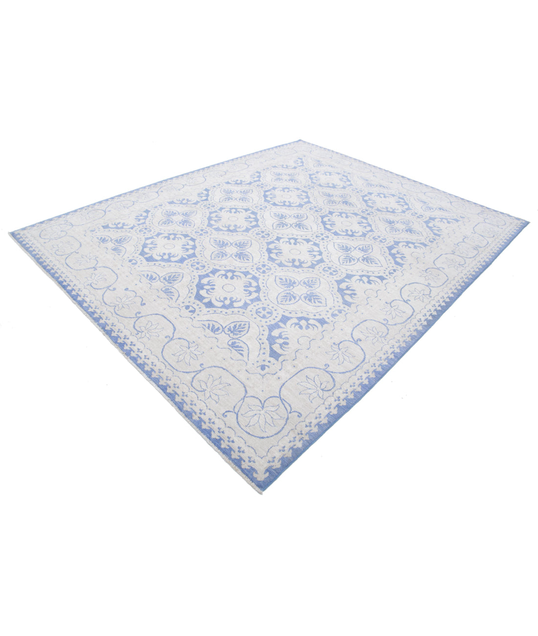 Serenity 7'11'' X 9'9'' Hand-Knotted Wool Rug 7'11'' x 9'9'' (238 X 293) / Blue / Ivory