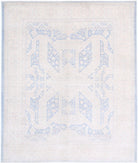 Serenity 7'9'' X 9'2'' Hand-Knotted Wool Rug 7'9'' x 9'2'' (233 X 275) / Blue / Ivory