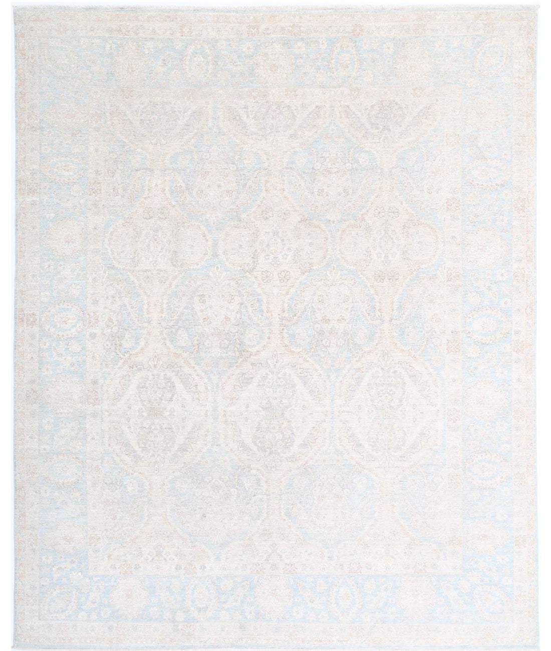 Serenity 7'11'' X 9'10'' Hand-Knotted Wool Rug 7'11'' x 9'10'' (238 X 295) / Blue / Ivory