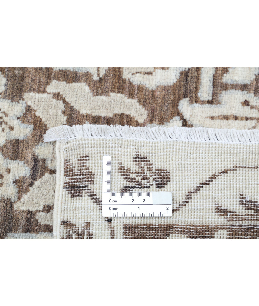 Serenity 7'10'' X 10'3'' Hand-Knotted Wool Rug 7'10'' x 10'3'' (235 X 308) / Brown / Ivory