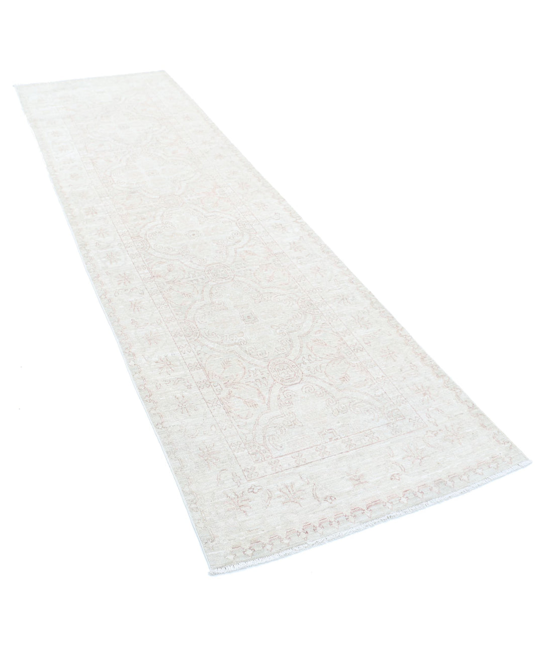 Serenity 2'11'' X 10'1'' Hand-Knotted Wool Rug 2'11'' x 10'1'' (88 X 303) / Ivory / Taupe