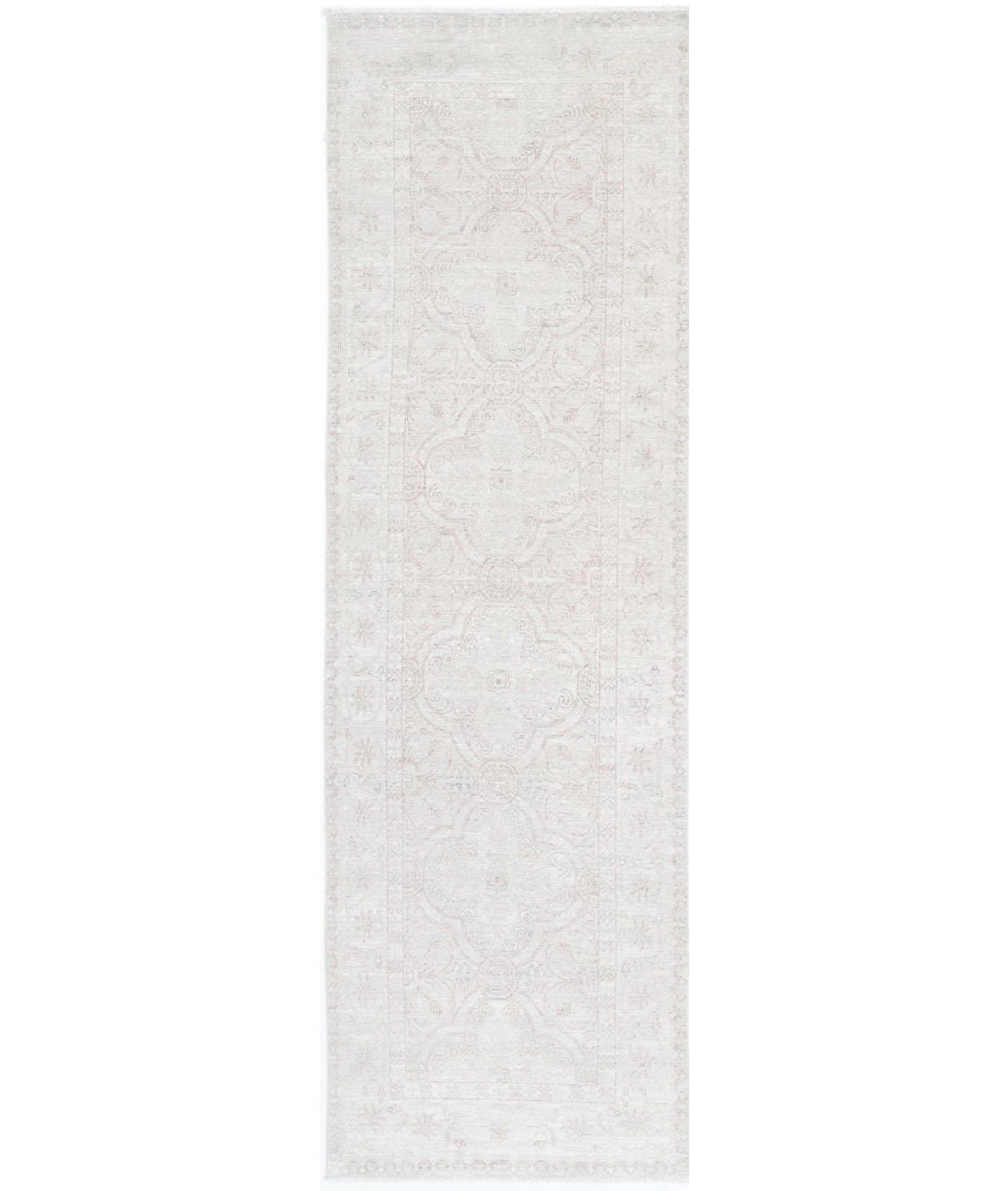 Serenity 2'11'' X 10'1'' Hand-Knotted Wool Rug 2'11'' x 10'1'' (88 X 303) / Ivory / Taupe
