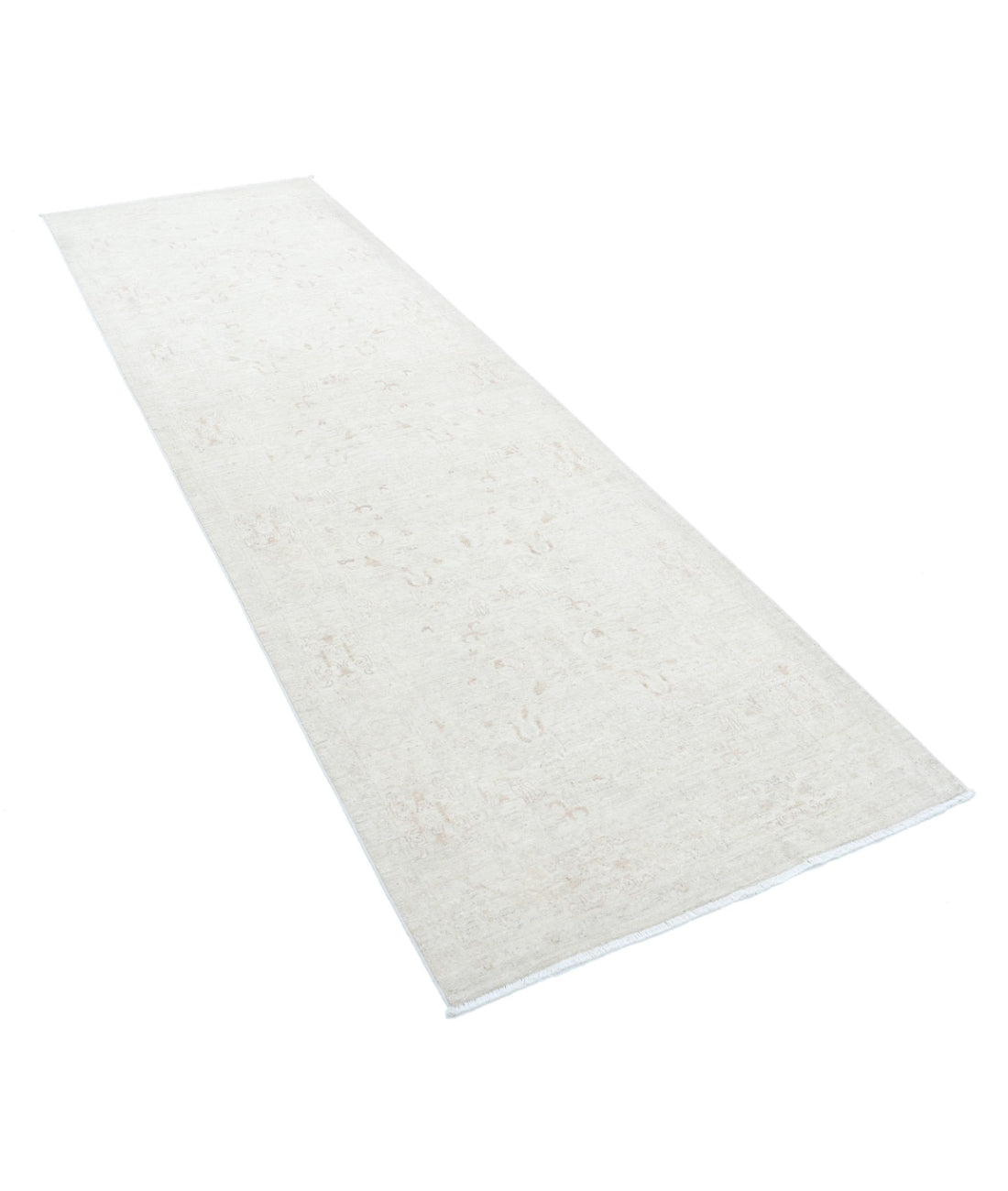 Serenity 3'1'' X 10'1'' Hand-Knotted Wool Rug 3'1'' x 10'1'' (93 X 303) / Ivory / Taupe