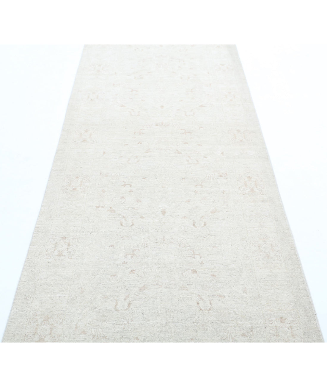 Serenity 3'1'' X 10'1'' Hand-Knotted Wool Rug 3'1'' x 10'1'' (93 X 303) / Ivory / Taupe