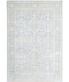 Serenity 5'11'' X 8'8'' Hand-Knotted Wool Rug 5'11'' x 8'8'' (178 X 260) / Blue / Ivory