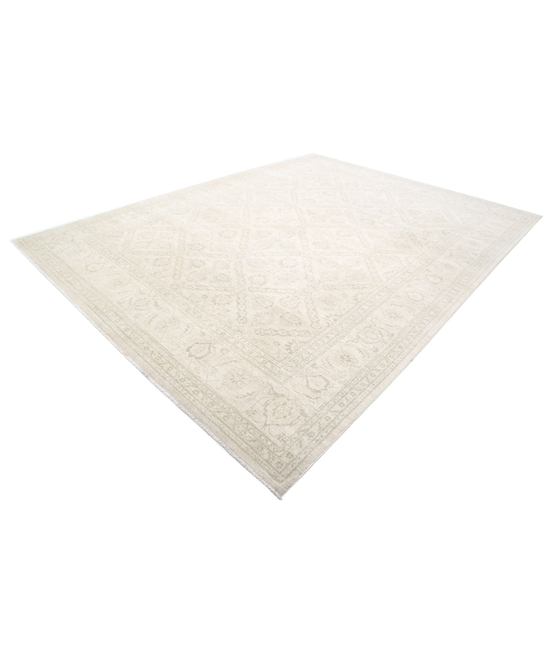 Serenity 9'9'' X 12'10'' Hand-Knotted Wool Rug 9'9'' x 12'10'' (293 X 385) / Ivory / Grey