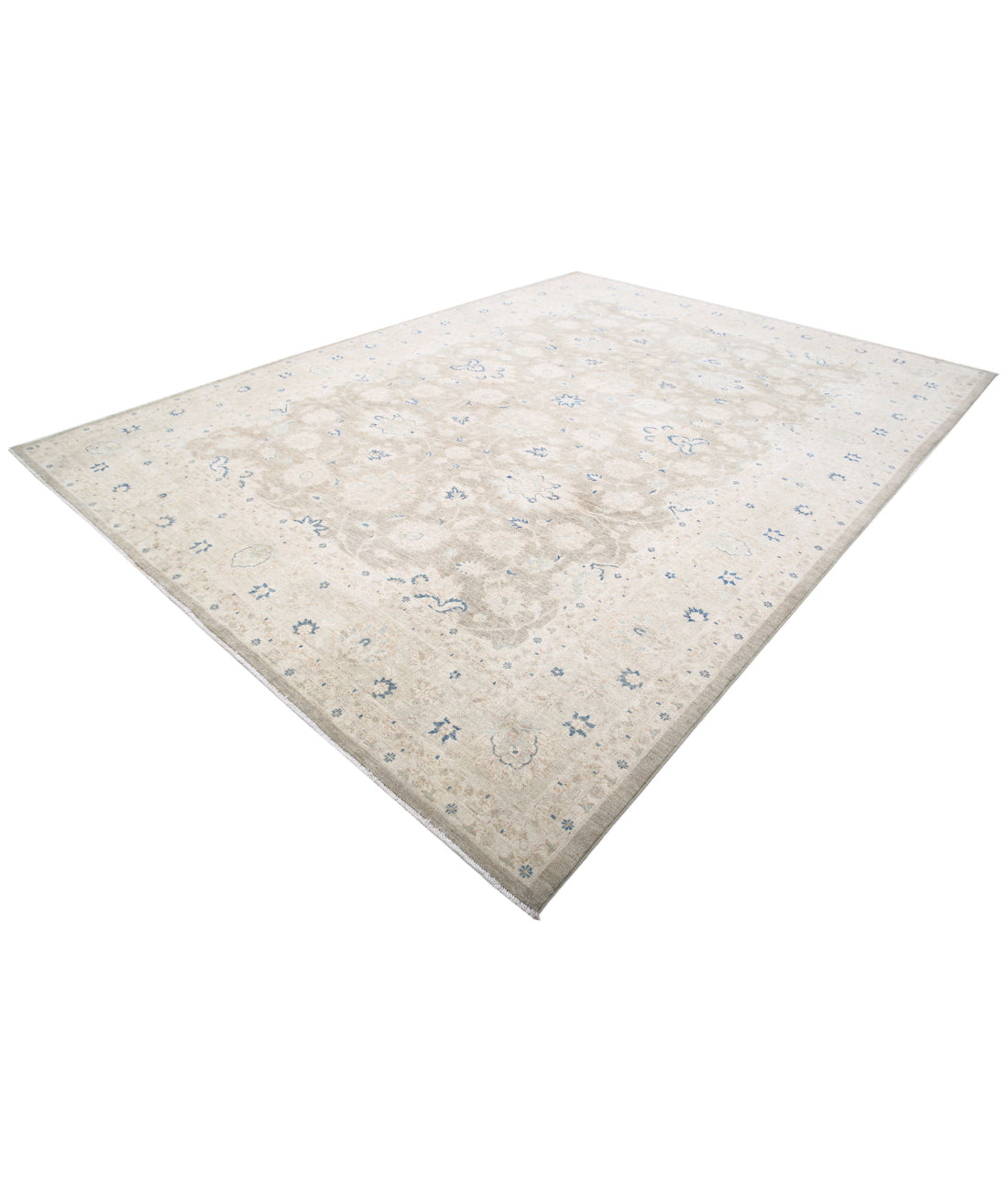 Serenity 10'0'' X 13'8'' Hand-Knotted Wool Rug 10'0'' x 13'8'' (300 X 410) / Taupe / Ivory