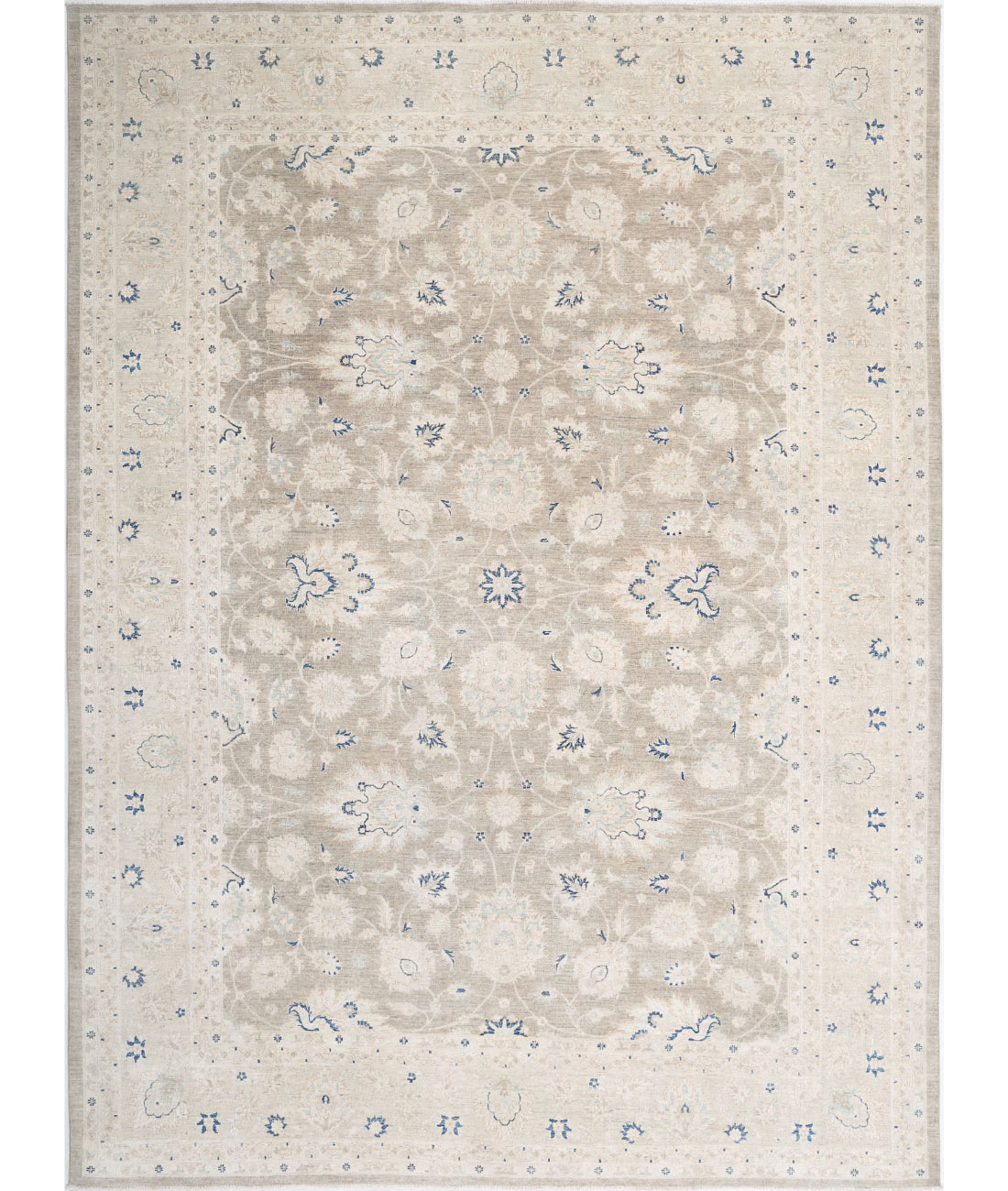 Serenity 10'0'' X 13'8'' Hand-Knotted Wool Rug 10'0'' x 13'8'' (300 X 410) / Taupe / Ivory