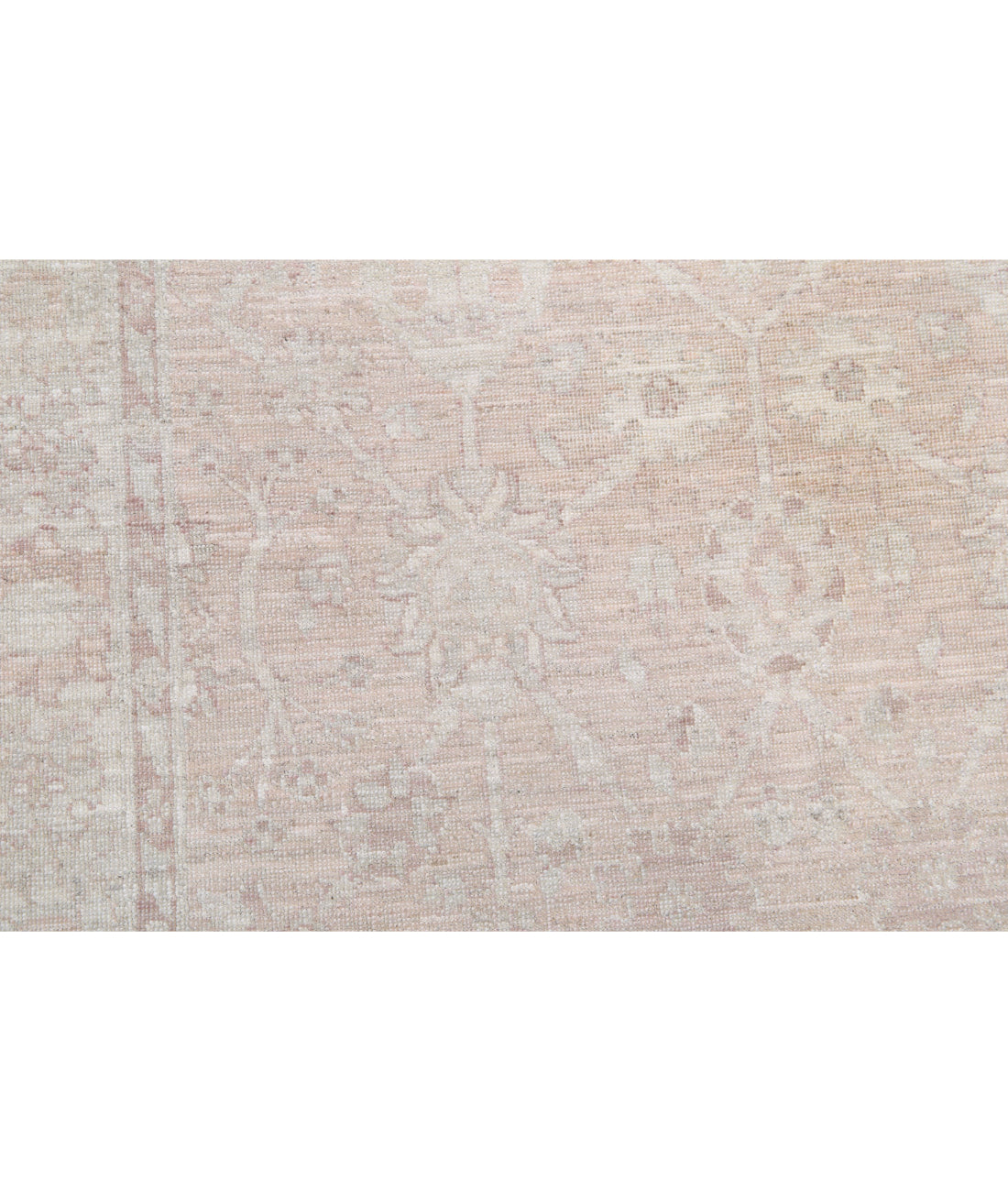 Serenity 3'7'' X 10'1'' Hand-Knotted Wool Rug 3'7'' x 10'1'' (108 X 303) / Ivory / Pink