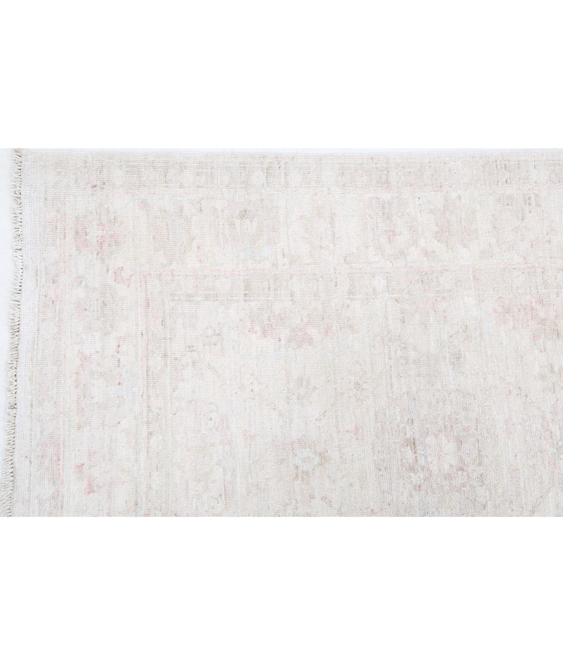 Serenity 3'10'' X 10'6'' Hand-Knotted Wool Rug 3'10'' x 10'6'' (115 X 315) / Grey / Ivory