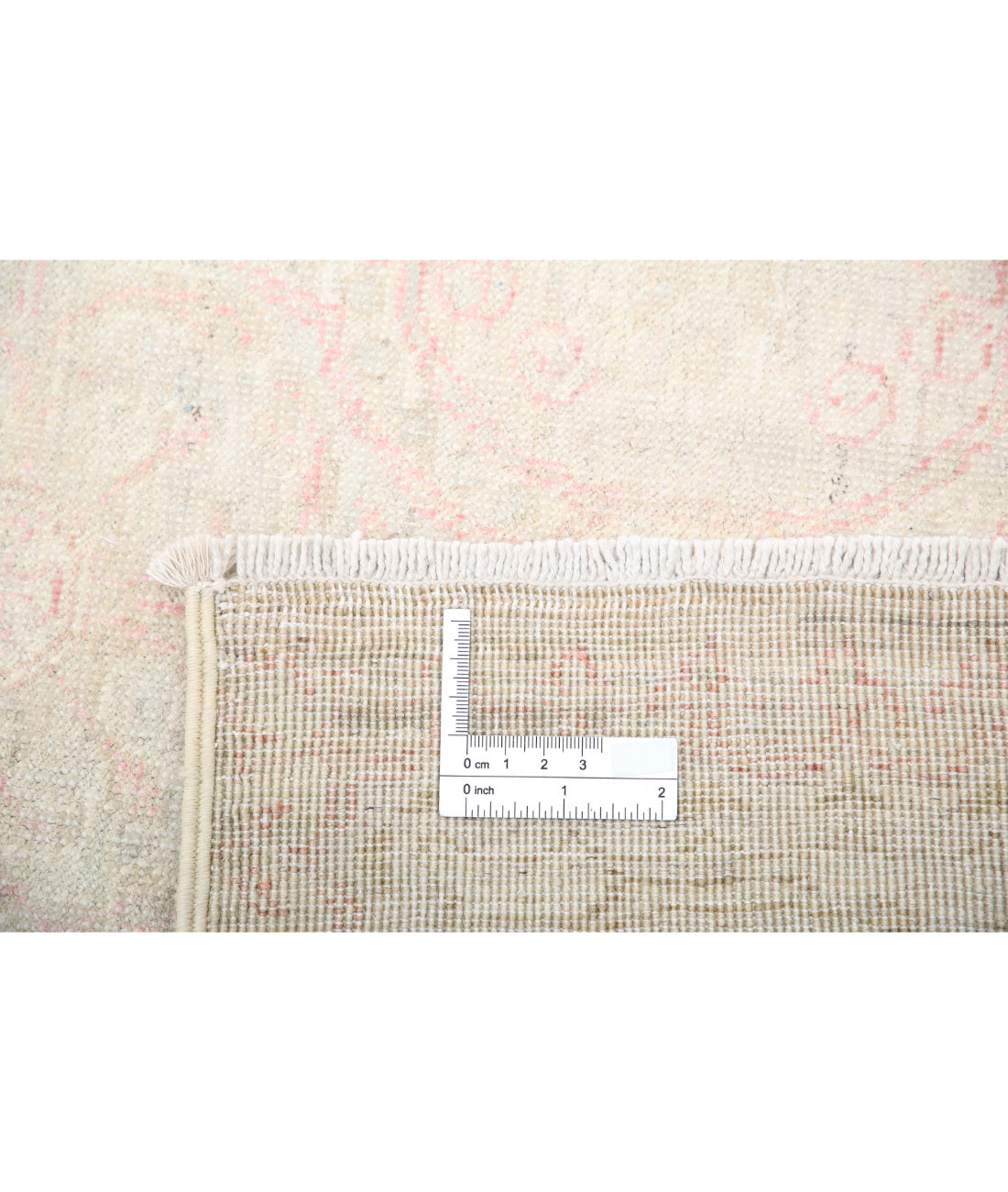 Serenity 3'11'' X 11'0'' Hand-Knotted Wool Rug 3'11'' x 11'0'' (118 X 330) / Ivory / Pink