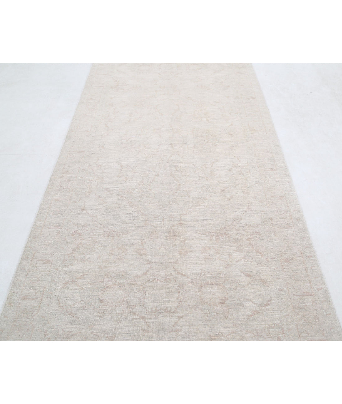 Serenity 3'10'' X 12'6'' Hand-Knotted Wool Rug 3'10'' x 12'6'' (115 X 375) / Ivory / Taupe