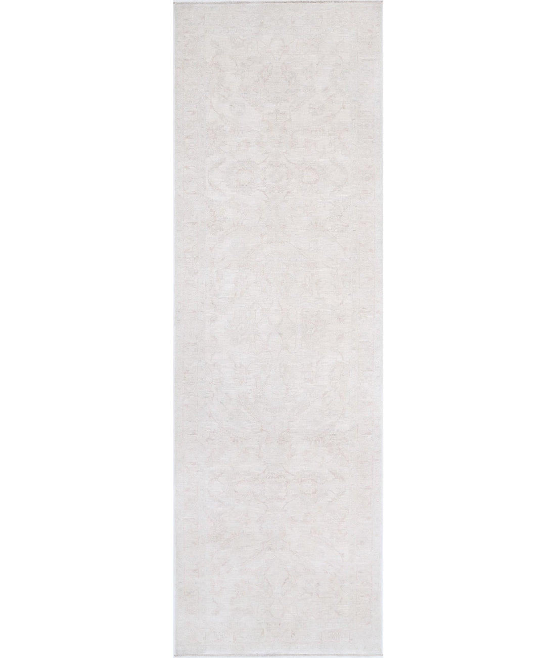 Serenity 3'10'' X 12'6'' Hand-Knotted Wool Rug 3'10'' x 12'6'' (115 X 375) / Ivory / Taupe