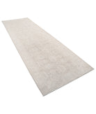 Serenity 4'1'' X 12'4'' Hand-Knotted Wool Rug 4'1'' x 12'4'' (123 X 370) / Grey / Ivory