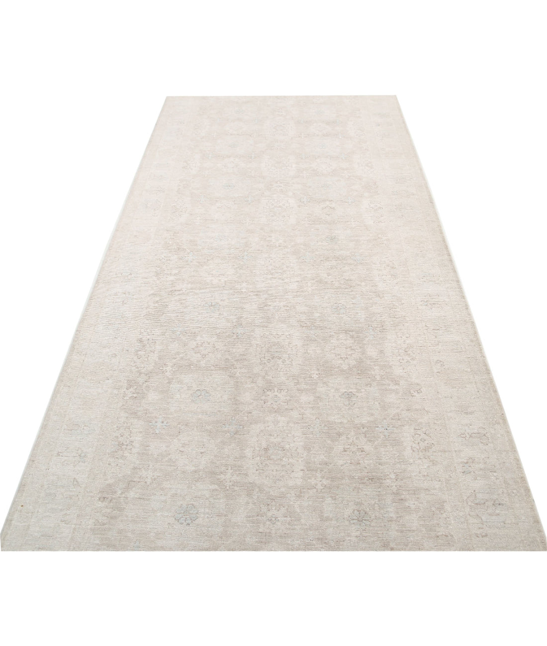 Serenity 4'1'' X 12'4'' Hand-Knotted Wool Rug 4'1'' x 12'4'' (123 X 370) / Grey / Ivory