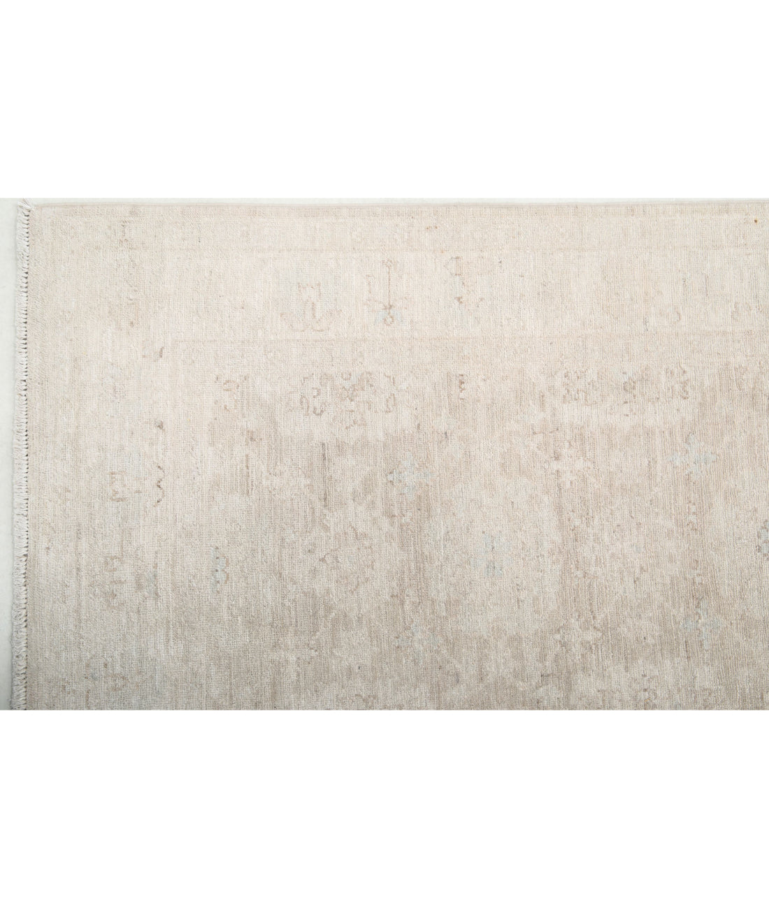 Serenity 4'1'' X 12'4'' Hand-Knotted Wool Rug 4'1'' x 12'4'' (123 X 370) / Grey / Ivory