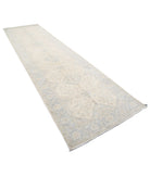 Serenity 4'1'' X 15'0'' Hand-Knotted Wool Rug 4'1'' x 15'0'' (123 X 450) / Ivory / Blue