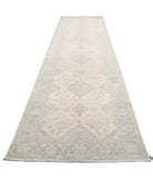 Serenity 4'1'' X 15'0'' Hand-Knotted Wool Rug 4'1'' x 15'0'' (123 X 450) / Ivory / Blue