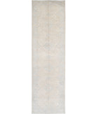 Serenity 4'1'' X 15'0'' Hand-Knotted Wool Rug 4'1'' x 15'0'' (123 X 450) / Ivory / Blue