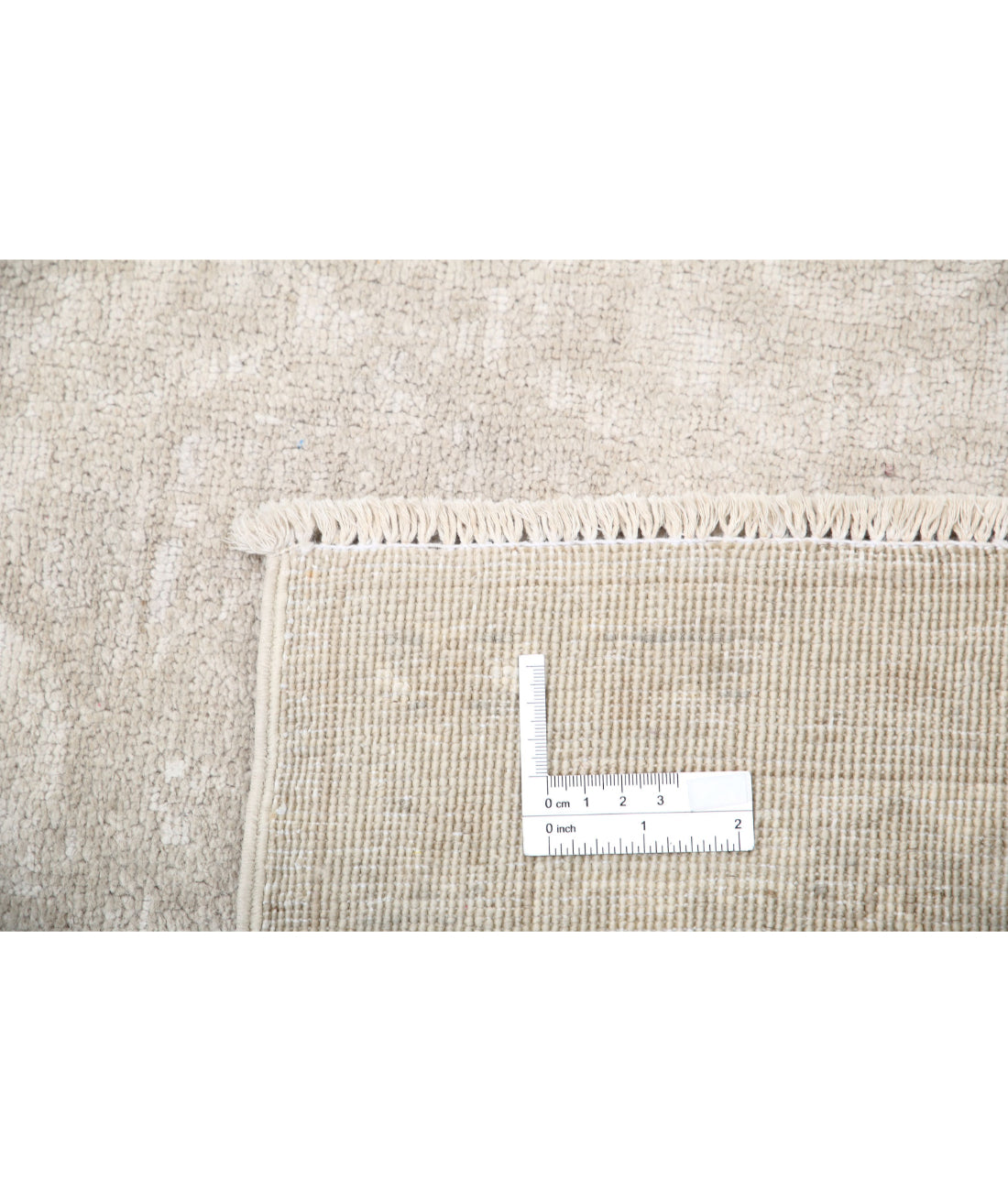 Serenity 4'9'' X 14'2'' Hand-Knotted Wool Rug 4'9'' x 14'2'' (143 X 425) / Ivory / Grey