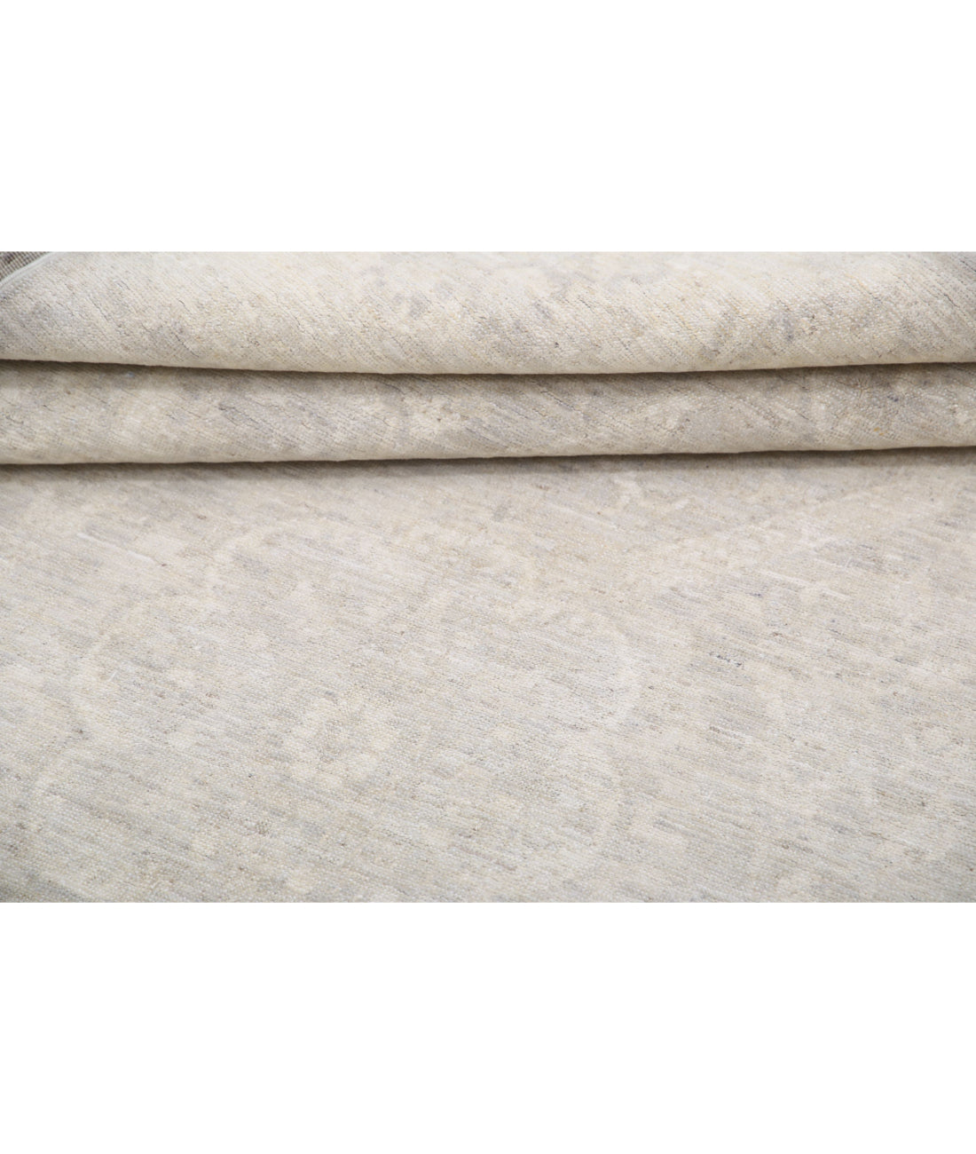 Serenity 4'9'' X 14'8'' Hand-Knotted Wool Rug 4'9'' x 14'8'' (143 X 440) / Ivory / Grey