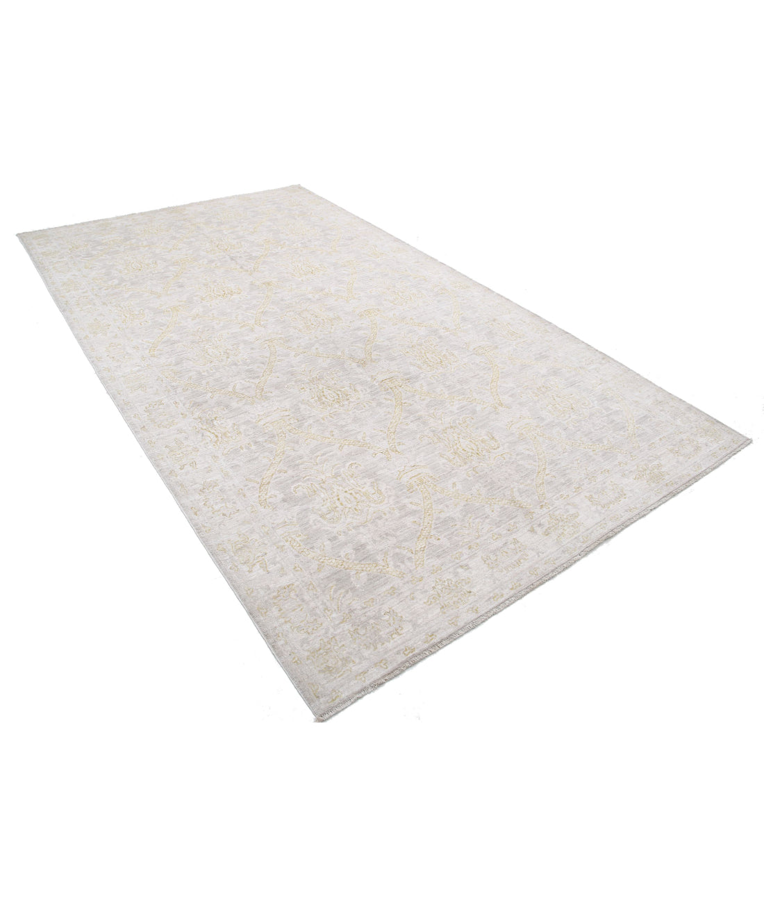 Serenity 6'3'' X 10'9'' Hand-Knotted Wool Rug 6'3'' x 10'9'' (188 X 323) / Grey / Ivory