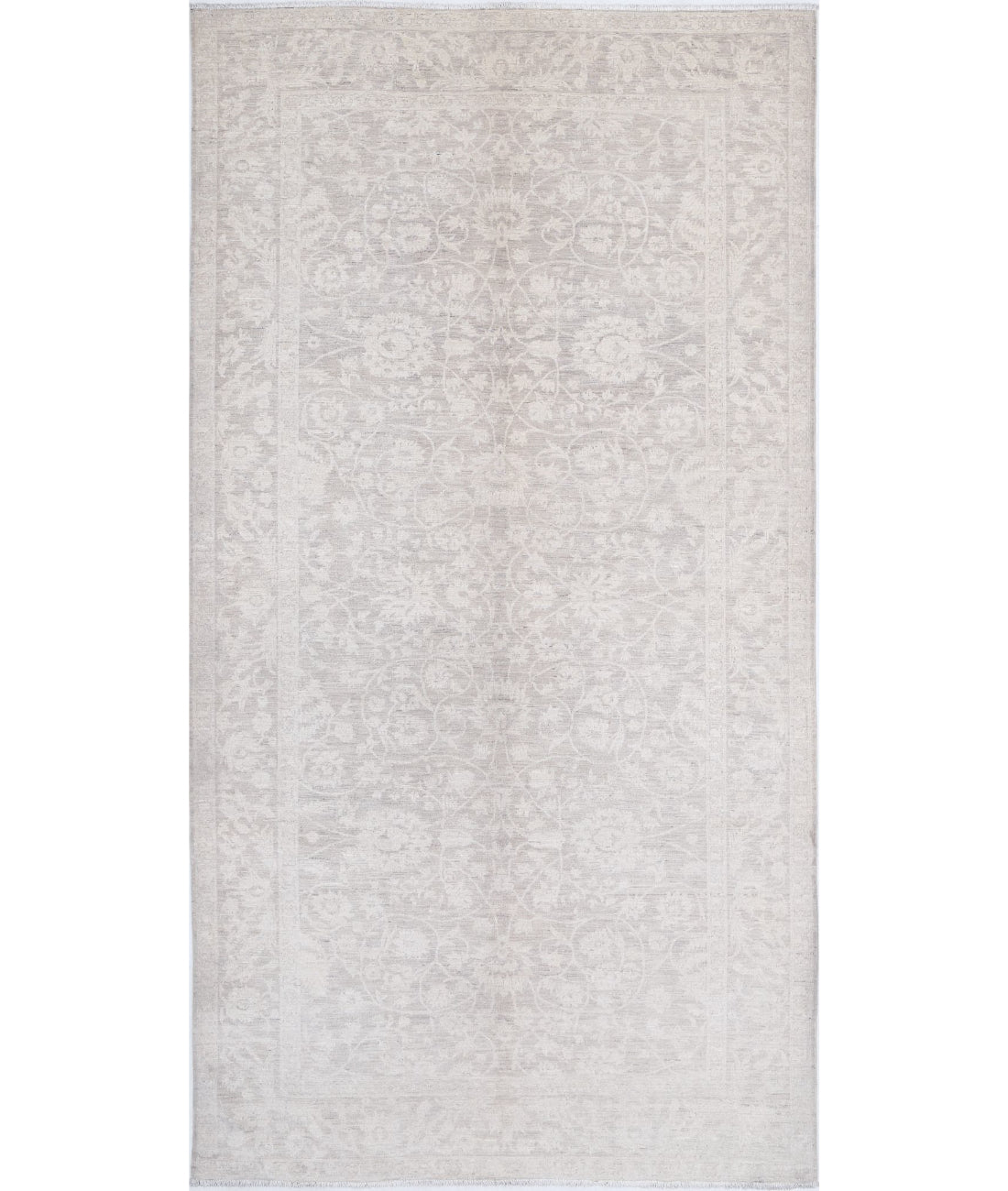 Serenity 6'0'' X 11'5'' Hand-Knotted Wool Rug 6'0'' x 11'5'' (180 X 343) / Taupe / Ivory