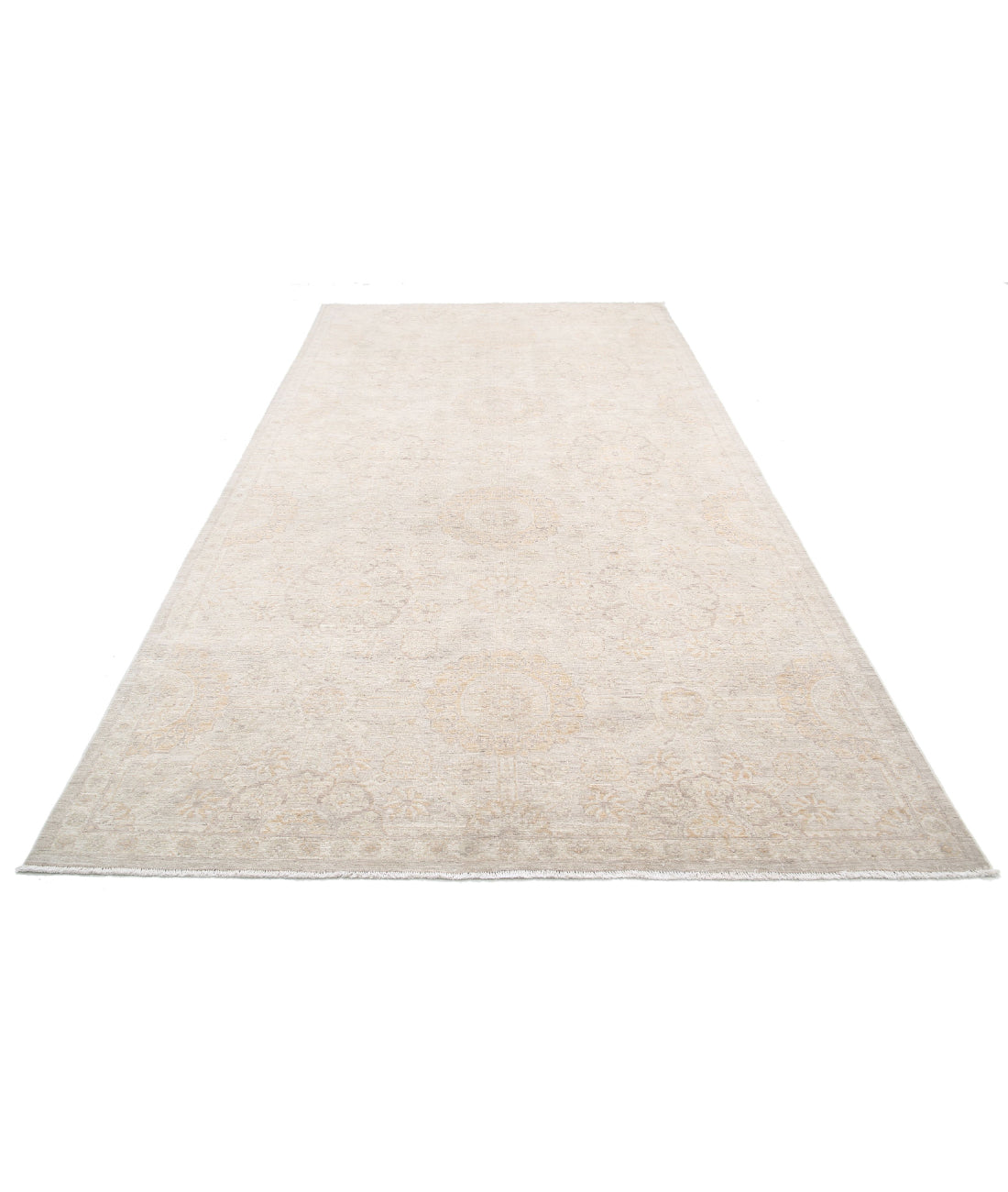 Serenity 6'0'' X 11'6'' Hand-Knotted Wool Rug 6'0'' x 11'6'' (180 X 345) / Ivory / Grey