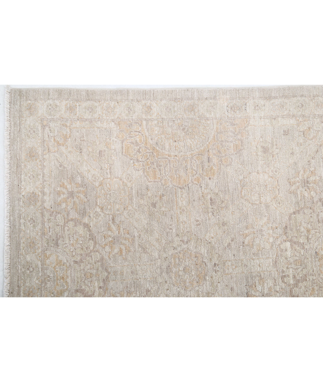 Serenity 6'0'' X 11'6'' Hand-Knotted Wool Rug 6'0'' x 11'6'' (180 X 345) / Ivory / Grey